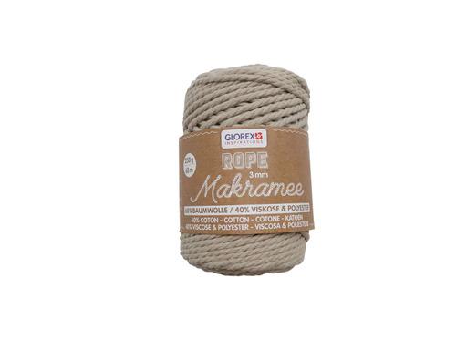 Makramee Rope, 3mm, 250g, Taupe