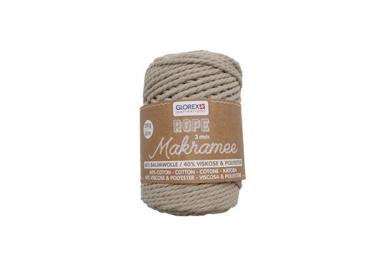Makramee Rope, 3mm, 250g, hellbraun