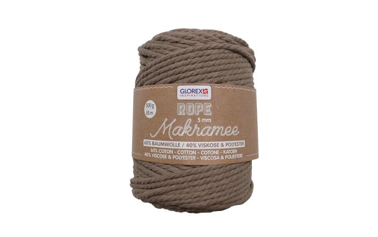 Makramee Rope 5mm 500g gedreht hellbraun
