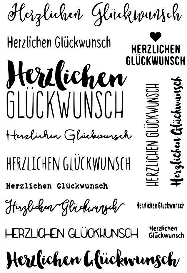 Clear Stempel, Herzlichen Glückwunsch