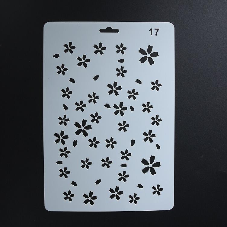 Stencil Blüten