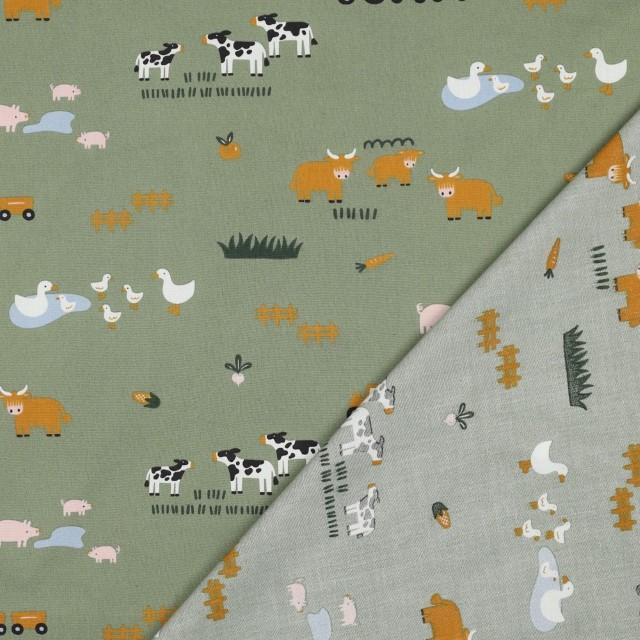 Stoff Poplin, Farm animals - 1