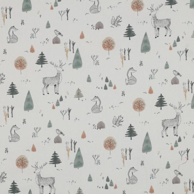 Stoff Poplin, Forest animals
