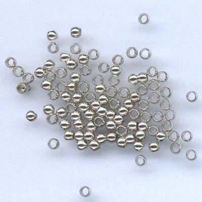 Quetschperlen 2,0mm silber 50 Stueck
