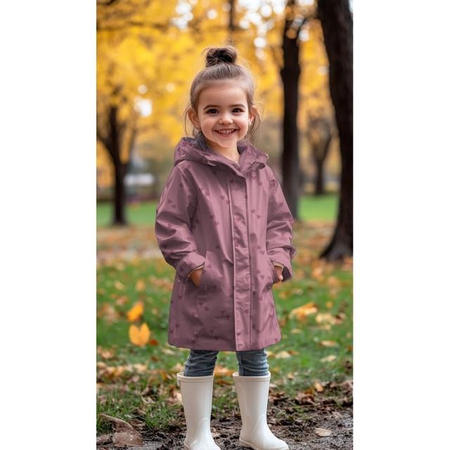 Stoff Raincoat, Hearts purple - 2