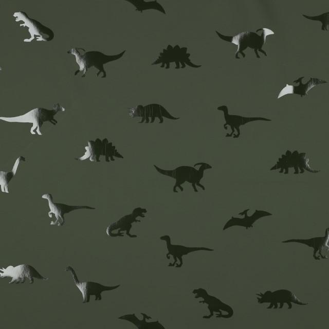 Stoff Raincoat, Dinosaurus dark green