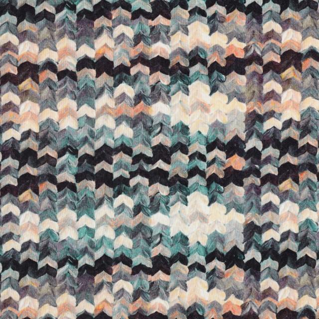 Stoff Viskose Jersey, digital geometric