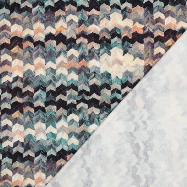 Stoff Viskose Jersey, digital geometric - 0