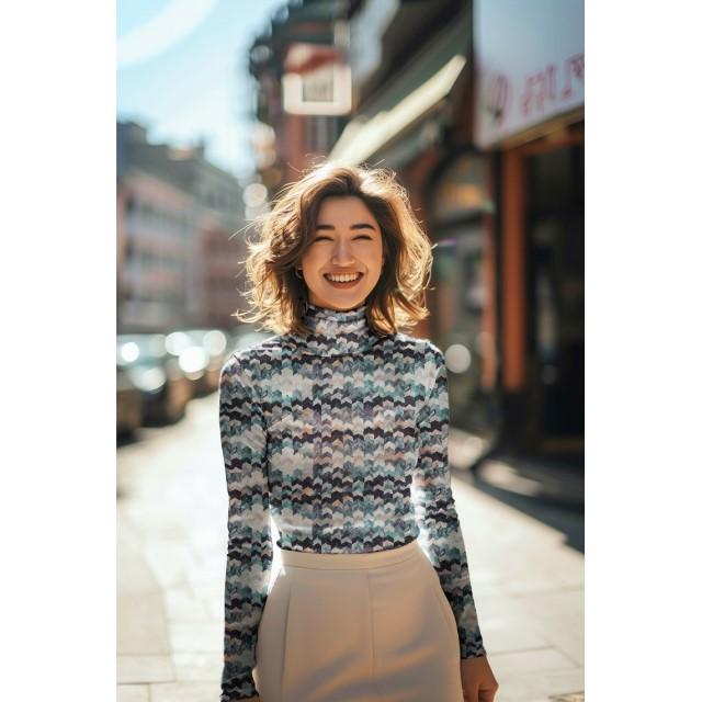 Stoff Viskose Jersey, digital geometric - 3