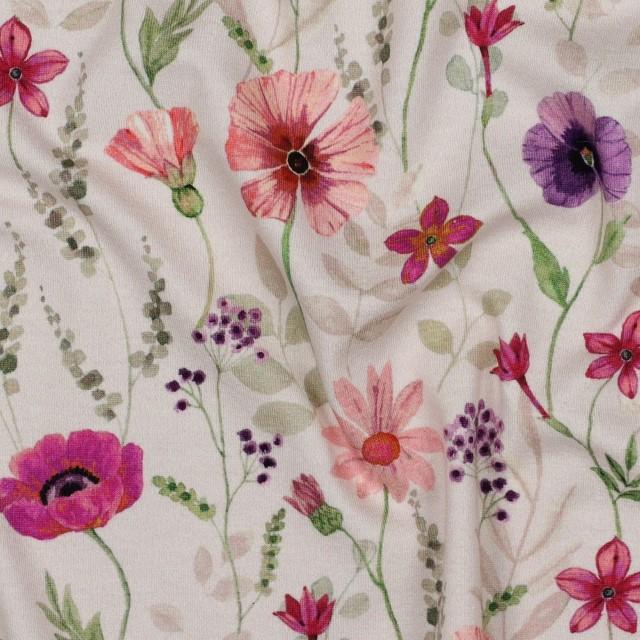 Stoff Jersey Blumenwiese
