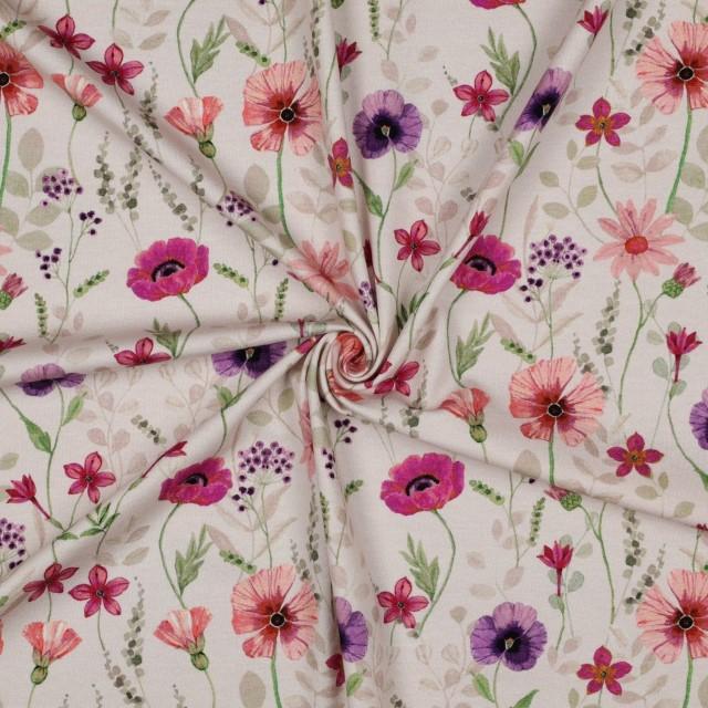 Stoff Jersey Blumenwiese - 0