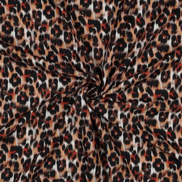 Stoff Viskose Lurex Animal Skin - 0