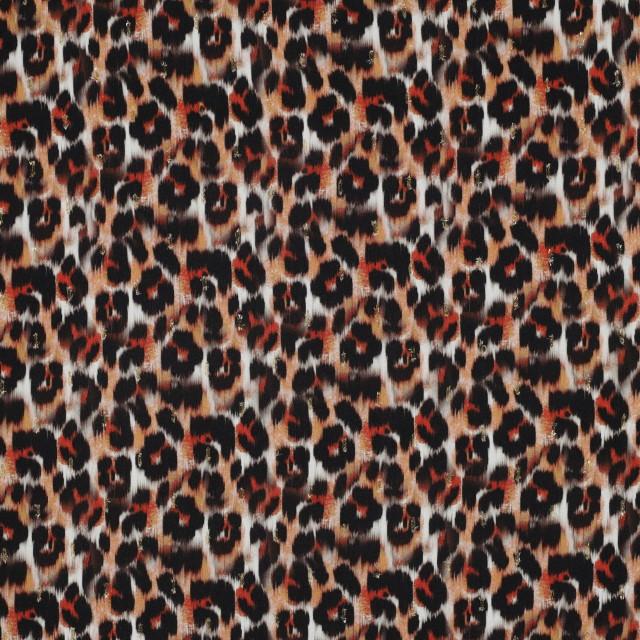 Stoff Viskose Lurex Animal Skin