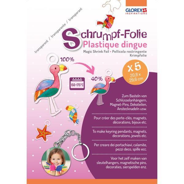 Schrumpffolie A4, 5 Bogen, weiss