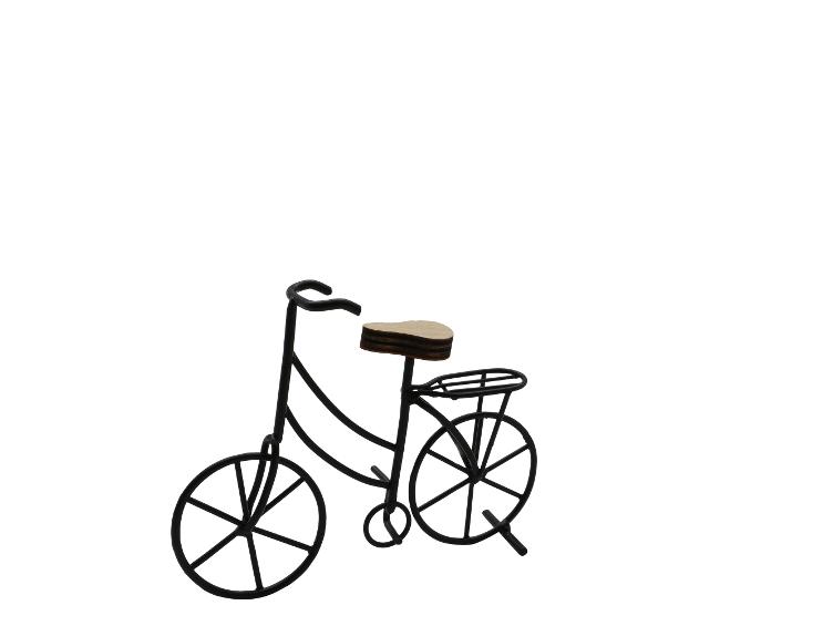 Fahrrad metall schwarz, 12cm