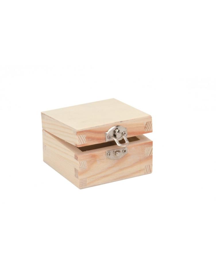 Holzbox quadratisch 7x7x4cm