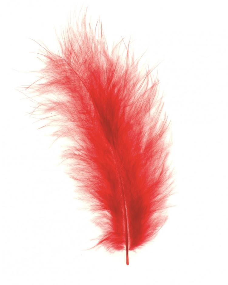 Marabufedern, rot