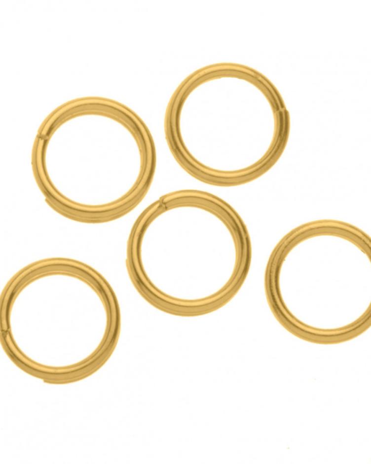 Spaltringe 15 Stück 6mm goldfarben