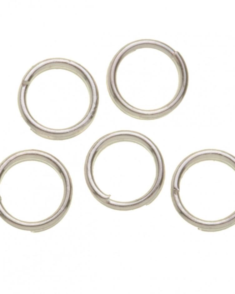 Spaltringe 15 Stück 7mm silberfarben