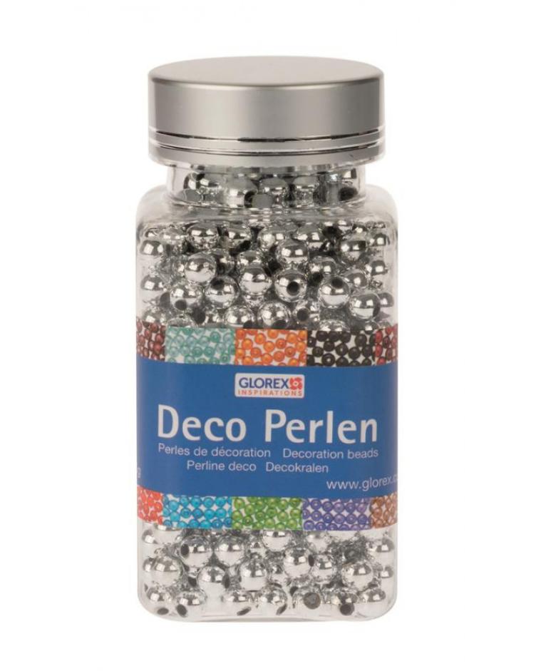 Dekoperlen 75 g 10mm silberfarben - 0
