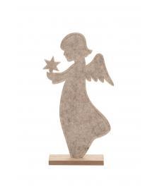 Filz-Engel, beige meliert