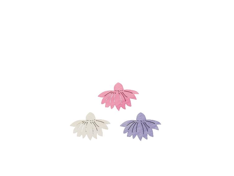 Holzstreuteil Blumen, lila