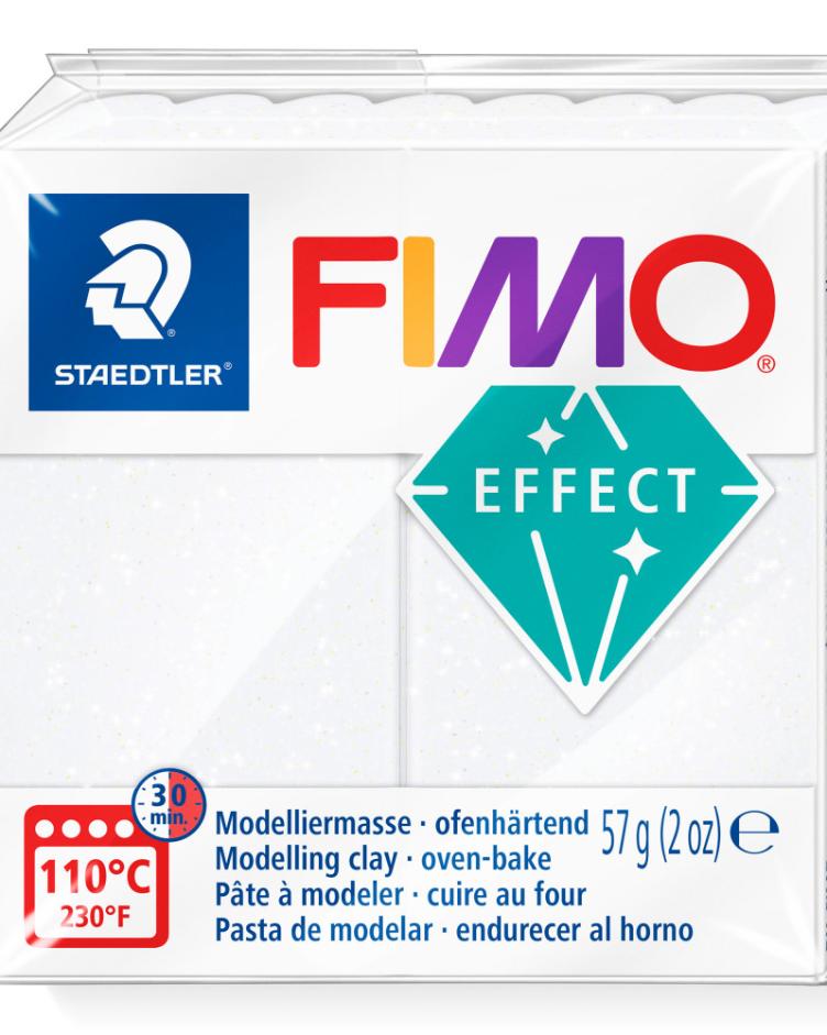Fimo effect 57g glitter weiss