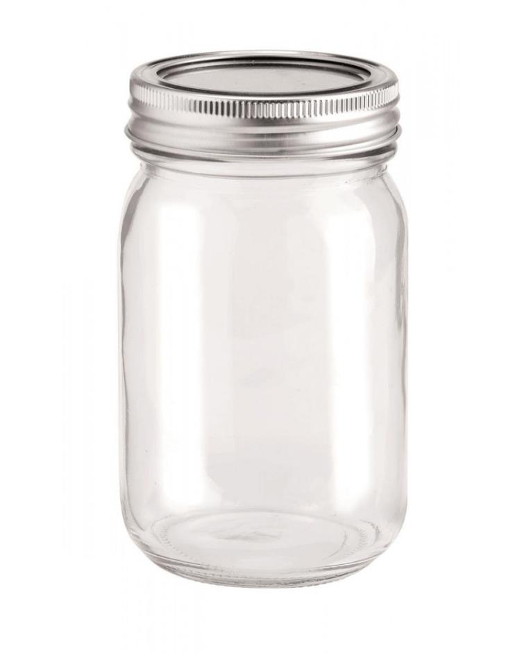 Glas mit 2-tlg Deckel 1St