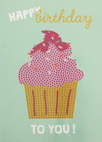 Diamond Painting Grusskarte Happy Birthday