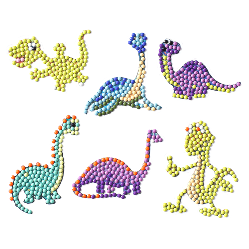 Diamond Painting Sticker-Set, Urzeit Dinos