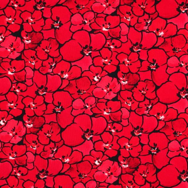 Stoff Jersey Viskose Flowers