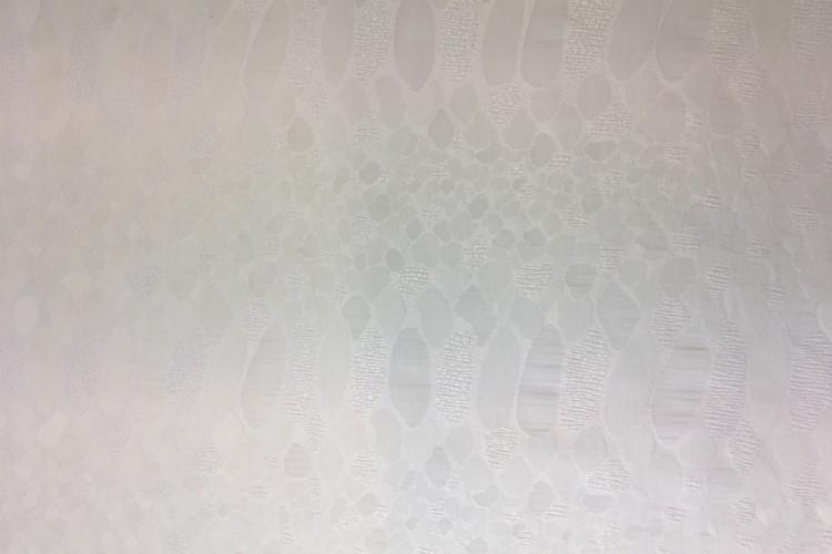 Stoff Polyester/Baumwolle Jacquard weiss