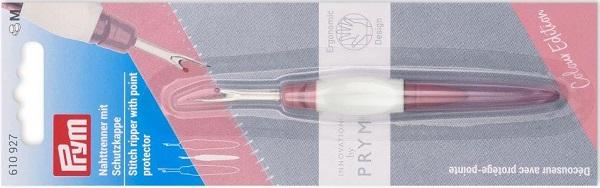 PRYM NAHTTRENNER KLEIN ERGONOMIC MIT KUGELSPITZE, STAHL KUNSTSTOFFGRIFF, BEERE