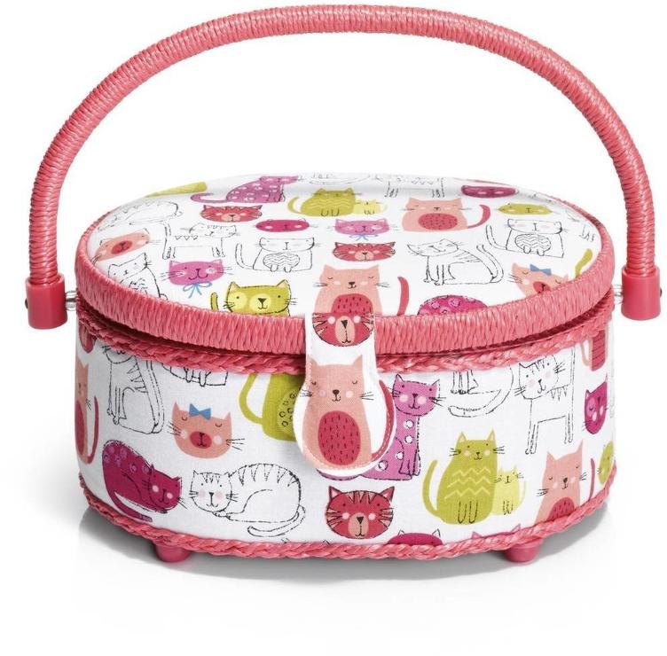 Prym Nähkorb Cats pink