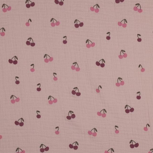 Stoff Musselin Cherries