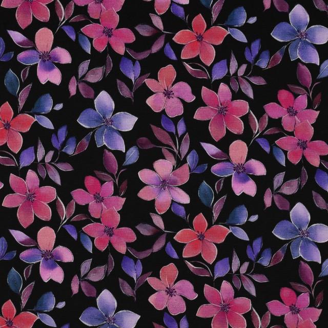 Stoff Jersey Punta Di Roma Flowers