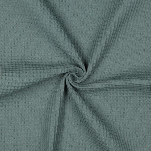 Stoff Baumwolle Waffel Dark Green - 0