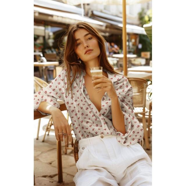 Stoff Musselin Dobby Flowers - 1