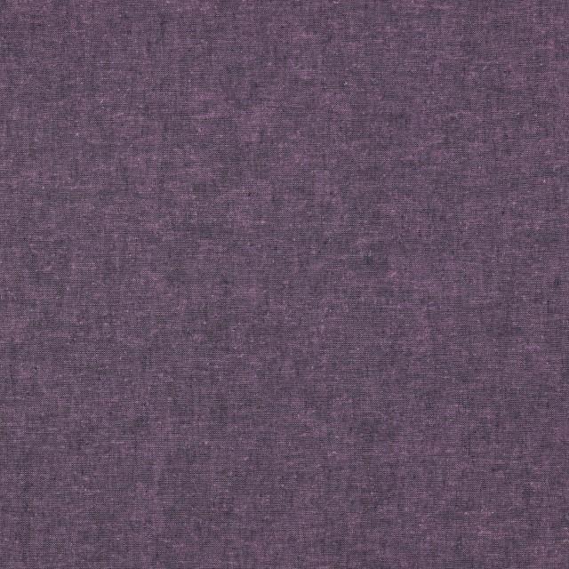 Stoff Leinen Baumwolle garngefärbt Lila/Navy