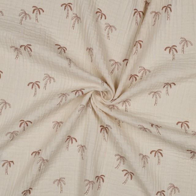 Stoff Musselin Palmtrees - 0