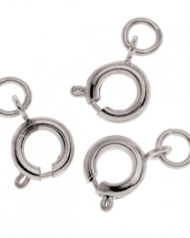 Federring mit Ring 7 mm silberfarbig