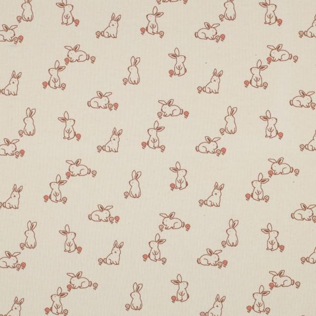 Stoff Jersey Rabbits Natural