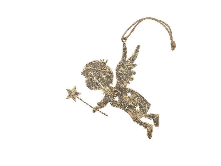 Metallengel, mit Hänger antik gold
