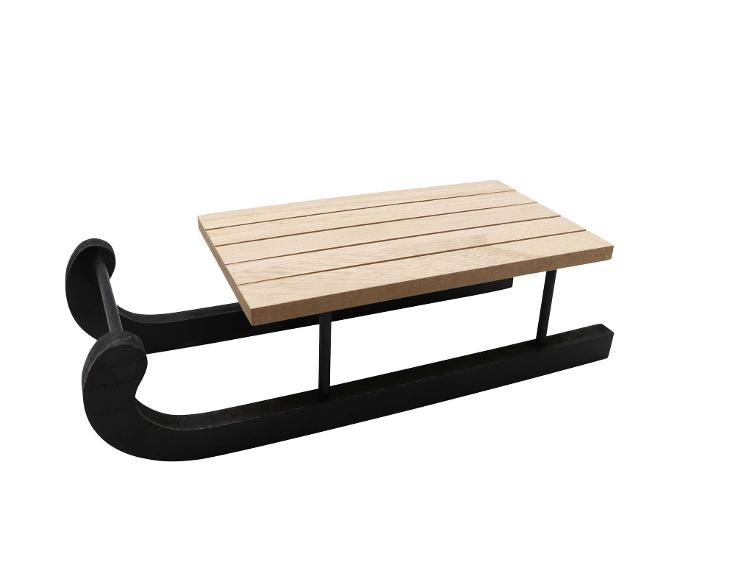 Holzschlitten natur/schwarz