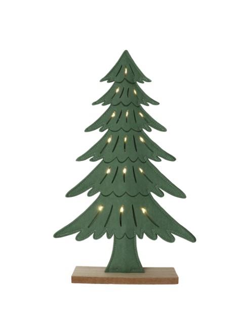 Filzbaum mit LED Lichterkette, Grün