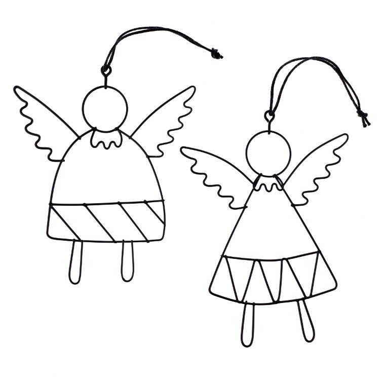 Engel aus Draht schwarz