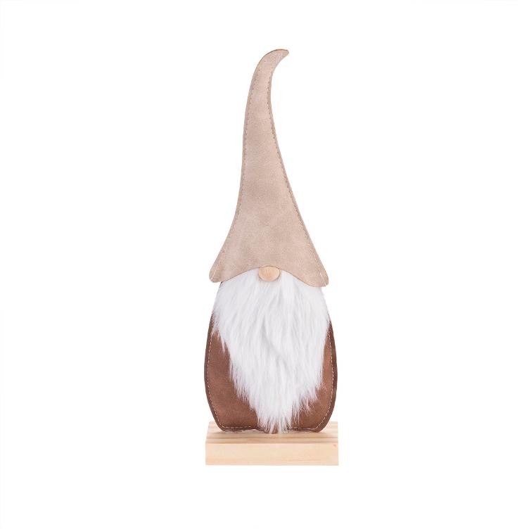 Nikolaus aus Velour beige/braun
