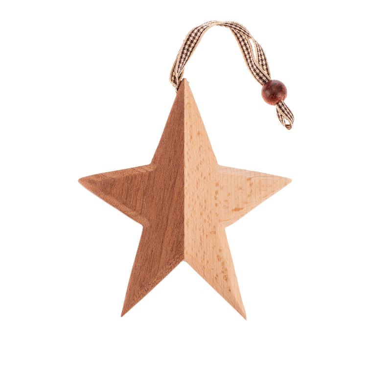 Holzstern zweifarbig FSC