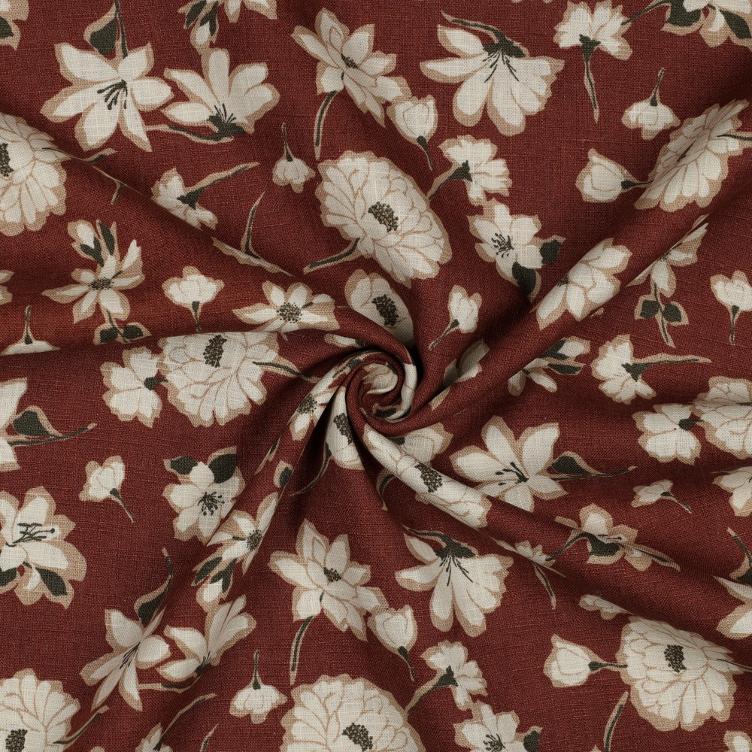 Stoff Baumwolle/Leinen Big Flowers