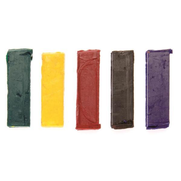 Wachsfarbpigmente-Set 35x6x10mm 5-fach